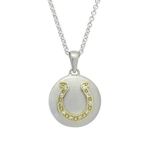 Diamond Horseshoe Gold Cremation Pendant